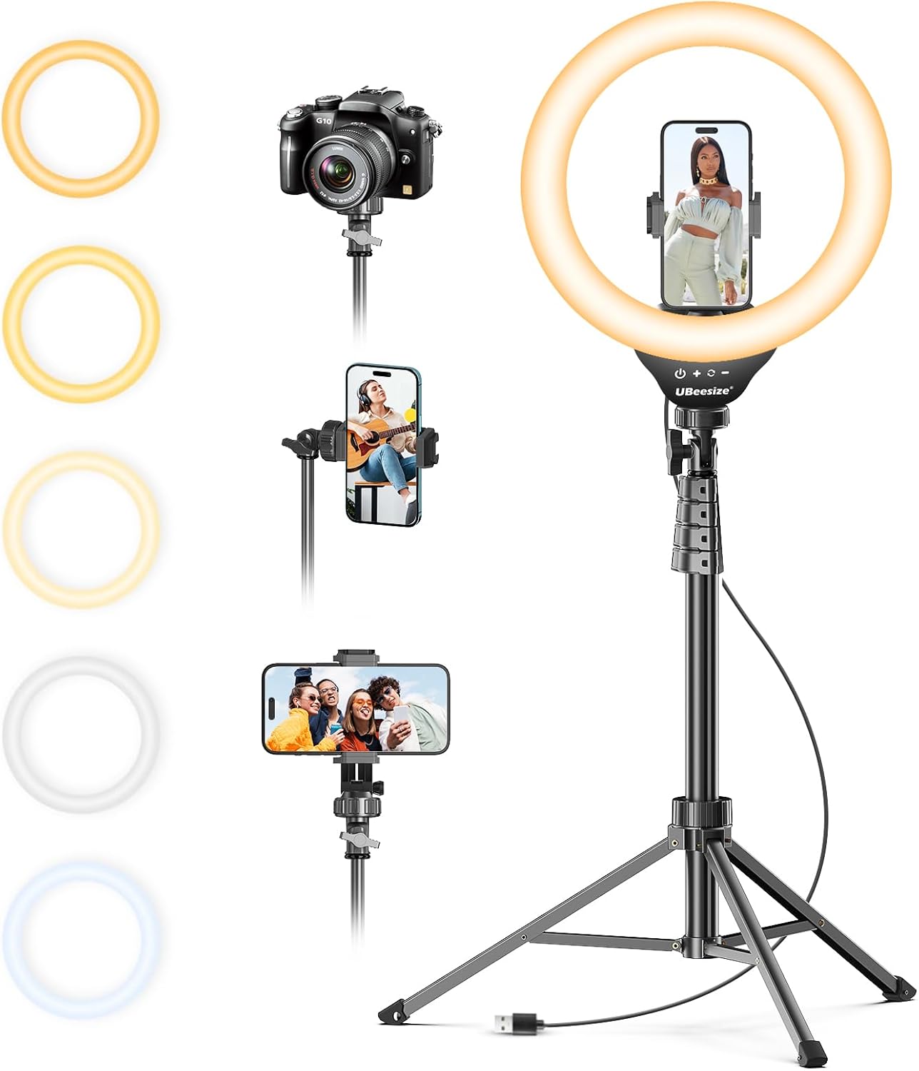 12-inch LED Ring Light with Adjustable Tripod