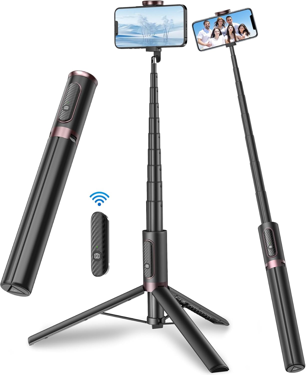 67-inch Selfie Stick Tripod with Remote (Black)