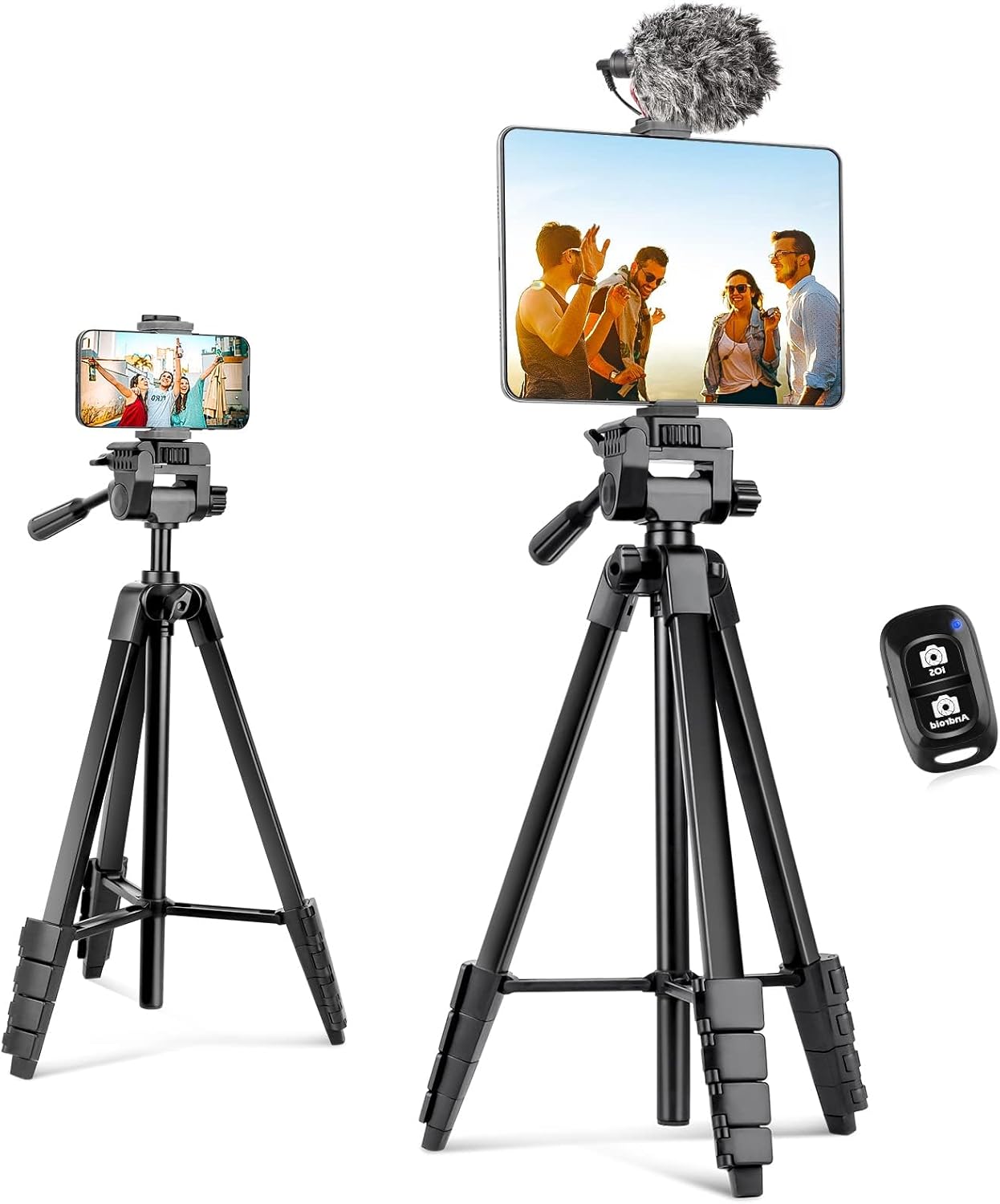 64-inch Extendable Tripod for Phones and Cameras