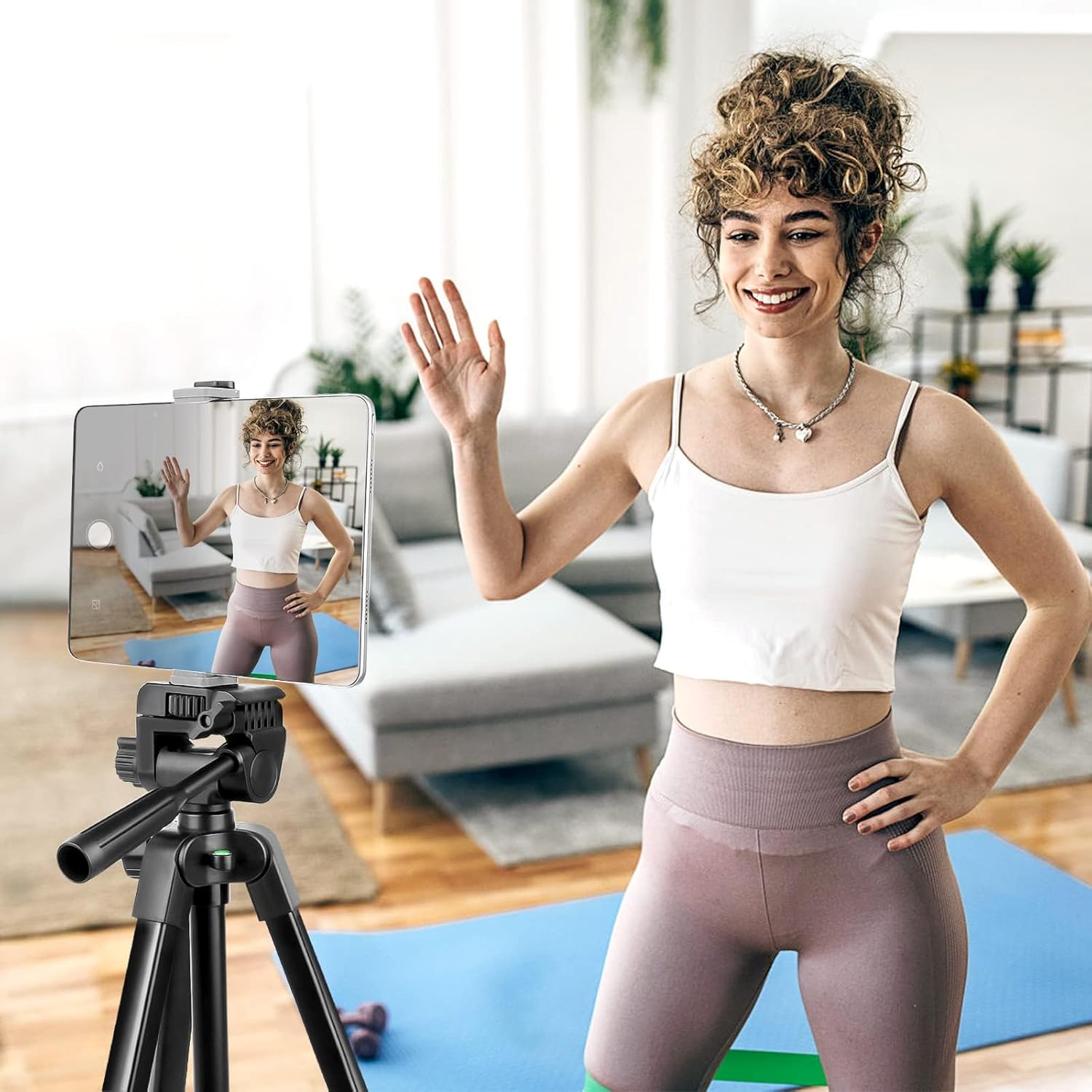 64-inch Extendable Tripod for Phones and Cameras - Image 2